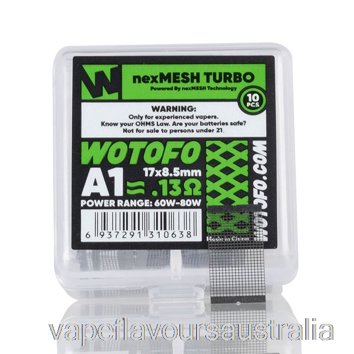 Vape Nicotine Australia Wotofo nexMESH Mesh Replacement Coils 0.13ohm nexMESH Turbo A1